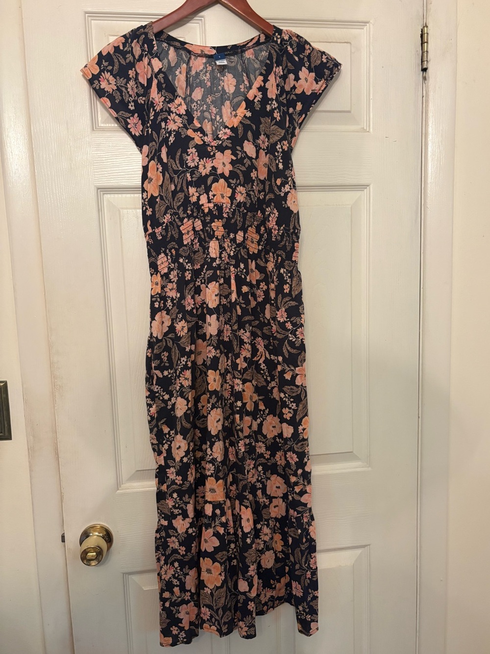 Navy floral midi dress Old Navy S